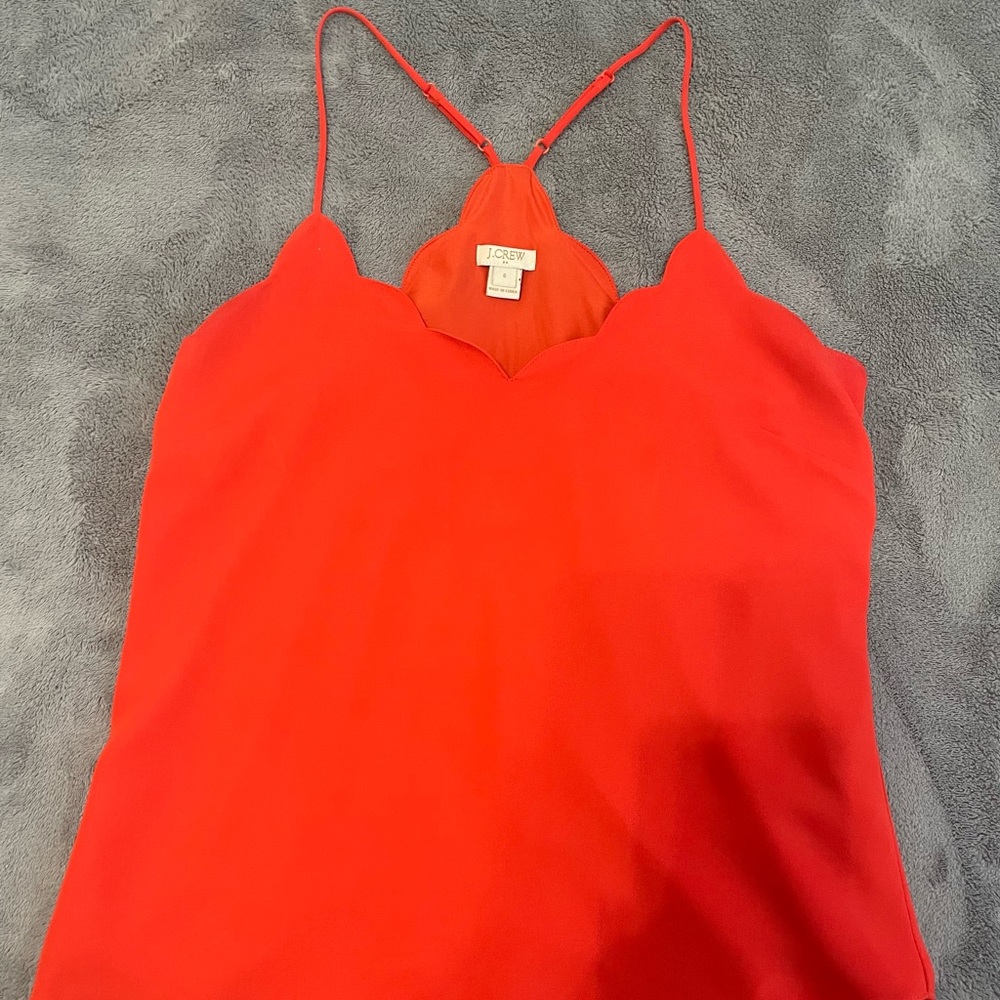 j crew scalloped top